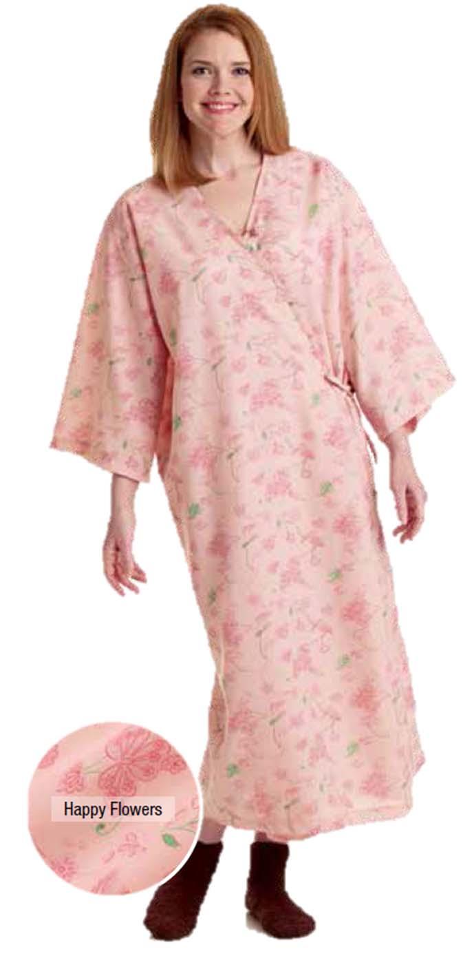 PATIENT GOWNS PerforMAX Happy Flowers Mother s Gown Ties in front make it easy to don and provides full back side coverage Ideal for mammography or physician offices PerforMAX patient apparel is
