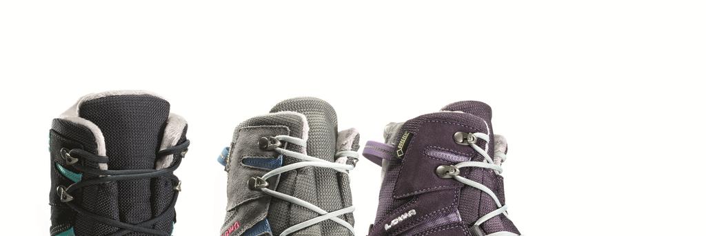Lilly GTX Mid eggplant/lilac; grey/skyblue; navy/jade Sizes: EU 25-40 Category: Kids Girls can love winter Snow has an enormous fascination for kids. The first snowflakes fall and they want out.