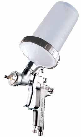 These guns spray high-viscosity paints including metallics with ease. LPH 80 Compact spray gun spot repair 0.4-0.6-0.8-1.0-1.2 mm nozzle Air consumption 60 l/min at 1.