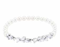 LOUISON PEARL ALL-AROUND NECKLACE 5414693-1 Color: crystal/cubic zirconia white/crystal white pearl / rhodium-plated 40 cm / 15 5 /8 in LOUISON PEARL BRACELET, M 5422684-1 Color: crystal/cubic