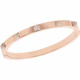 cubic zirconia white/cubic zirconia black / rose gold-plated