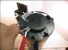 Toner hopper plug 5. Take the Hopper Section and inspect the encoder wheel.