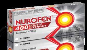 24 RELIEVES PAIN + INFLAMMATION # NUROFEN Double Strength 12 Tablets 6 4 40 % 40 %