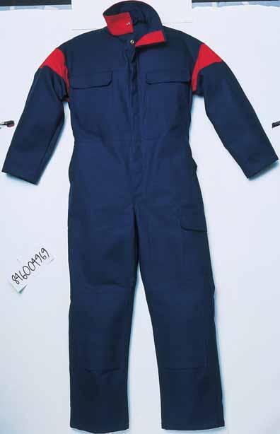 Flame resistant cotton 400 g/m² Jacket Navy/red. Buttons. Size: S - 3XL CE: EN531-A,B1,C1,E2.