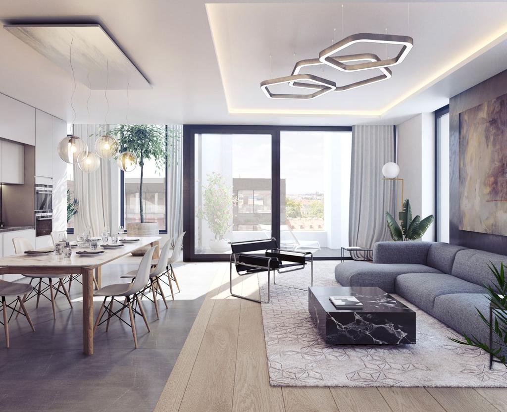 STYLE & COMFORT The layouts of the apartments meet all demands for comfortable city living, including a cleverly designed, high standard system of storage space and exceptional lighting conditions.