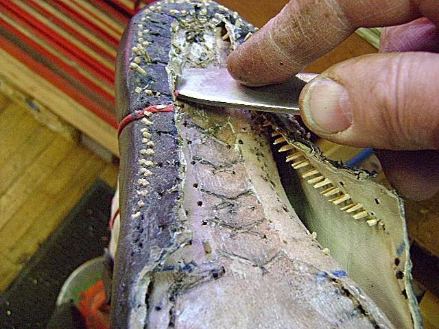 It s not so easy to remove a sole of a boot made