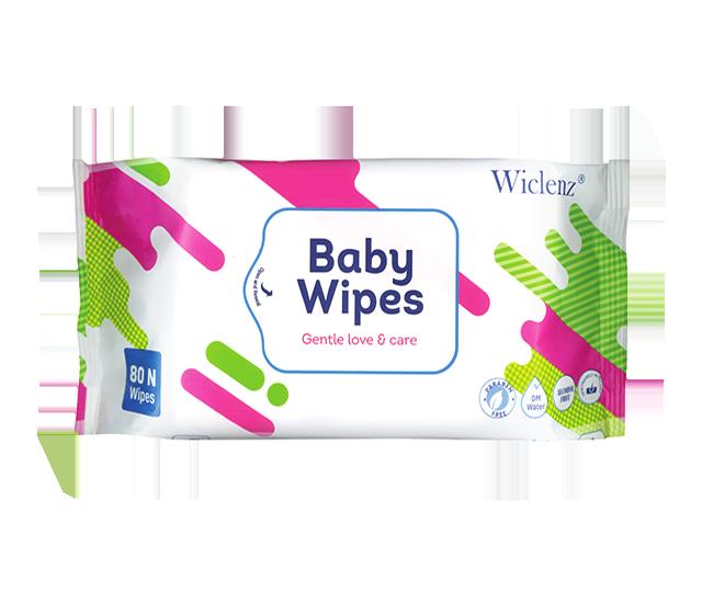 Hi, I am Wiclenz Baby Wipes. I'm Made in India using cloth like wipes with a nice powdery smell and DM Water. I am also bathed in Aloe Vera & Vitamin E Extracts which makes me naturally soothing.