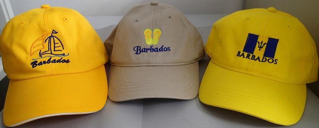 EMBROIDERED BARBADOS HATS (WIDE RANGE OF COLOURS &