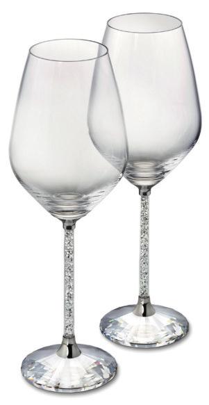 4 6.9 cm / 9 1 /4 3 1 /4 2 5 /8 in CRYSTALLINE WHITE WINE GLASSES (SET OF 2)