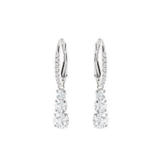 EARRINGS 5267105-1 Color: crystal/emerald / rhodium-plated 1 cm / 3 /8 in ANGELIC HOOP PIERCED EARRINGS 5445998-1 Color: crystal/ruby / rhodium-plated 1.