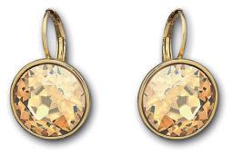 5 cm / 1 /8 in BELLA PIERCED EARRINGS 901640-1 Color: crystal golden shadow / gold-plated 1.5 cm / 1 /2 in 38 / 1 1.