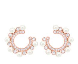 5 2 cm / 14 7 /8 / 1 /2 3 /4 in CREATIVITY CIRCLE PIERCED EARRINGS, S 5201707-1 1 cm / 3 /8 in CREATIVITY CIRCLE PIERCED EARRINGS, S 5199827-1 Color: crystal / rose gold-plated 1 cm / 3 /8 in FURTHER