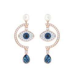 JEWELRY JEWELRY Modern Jewelry Collections DUO EVIL EYE PENDANT 5172560-1 Color: crystal/multicolored / rose gold-plated/ rhodium-plated 38 / 2 1.
