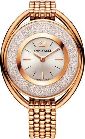 CRYSTALLINE OVAL WATCH 5200341-1 Color: crystal / rose gold-plated / stainless steel 37 43 mm / 19 cm / 1 3 /8 1 5 /8 / 7 3 /8 in CRYSTALLINE OVAL WATCH 5158548-1 Color: white/crystal / stainless