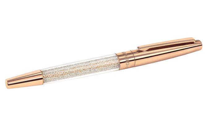 8 1 cm / 5 3 /8 in P 130 CORPORATE GIFTS CRYSTALLINE STARDUST ROLLERBALL PEN 5296368-1 Color: crystal / gold tone metal 13.5 1.