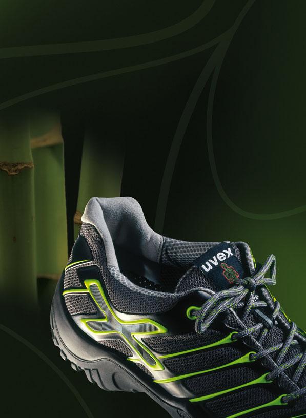 uvex xenova climatec the bamboo fibre liner provides a pleasant feeling when worn. guaranteed The graph shows that heat generation in the shoe is much lower than in a comparable standard shoe.