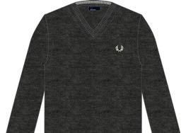 MENS AUTHENTIC K7210 CLASSIC TIPPED V-NECK SWEATER 100% MERINO