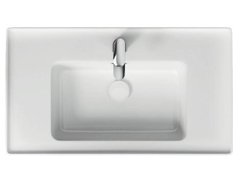 UMYWALKI ROCKLITE HIGH QUALITY AVAILABLE IN MANY SIZES YEARS CERAMIC CLICK-CLACK PLUG 10-YEARS WARRANTY ON CERAMICS THE UNIQUE CERSANIT WHITE FURNITURE WASHBASIN CREA 80 with rectangular overflow and
