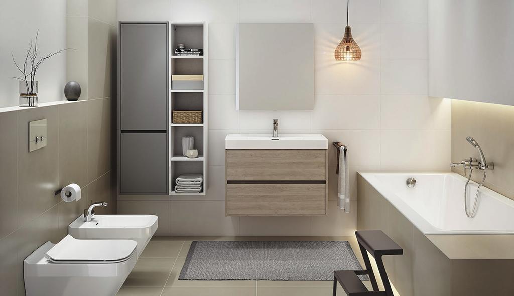 FURNITURES BATHROOM FURNITURE QUALITY AND AESTHETICS All types of furniture in the CREA line utilise the AQUASAFE technology, ensuring resistance to moisture to guarantee the high quality and