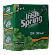 75 OZ CS/18 IRISH SPRING SOAP 3 BAR
