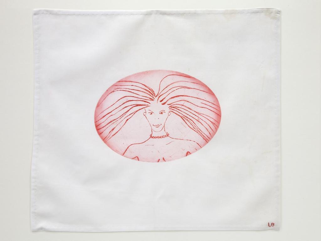 Louise Bourgeois The Cross-eyed Woman V (bust of a woman) 2004 Drypoint on fabric Ed. 4/5 (Edition: 5; plus 2 A.P.
