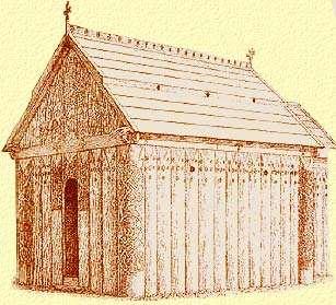 Initially wooden churches