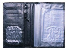 wallet made of Alcantara with silver metal corner