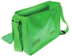 45 mm PVC bag with adjustable shoulder strap Size: 38 x 29 x 13 cm Print code: silkscreen (K) Print size: 30