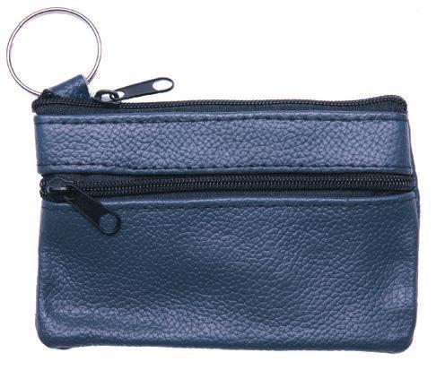 1046-03-A03 1046 KEYCHAIN WALLET LEATHER Details: leather wallet with with zip fastener, high