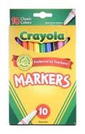 WASHABLE CLASSIC COLORS FINE LINE 8 ct CRAYOLA COLORED