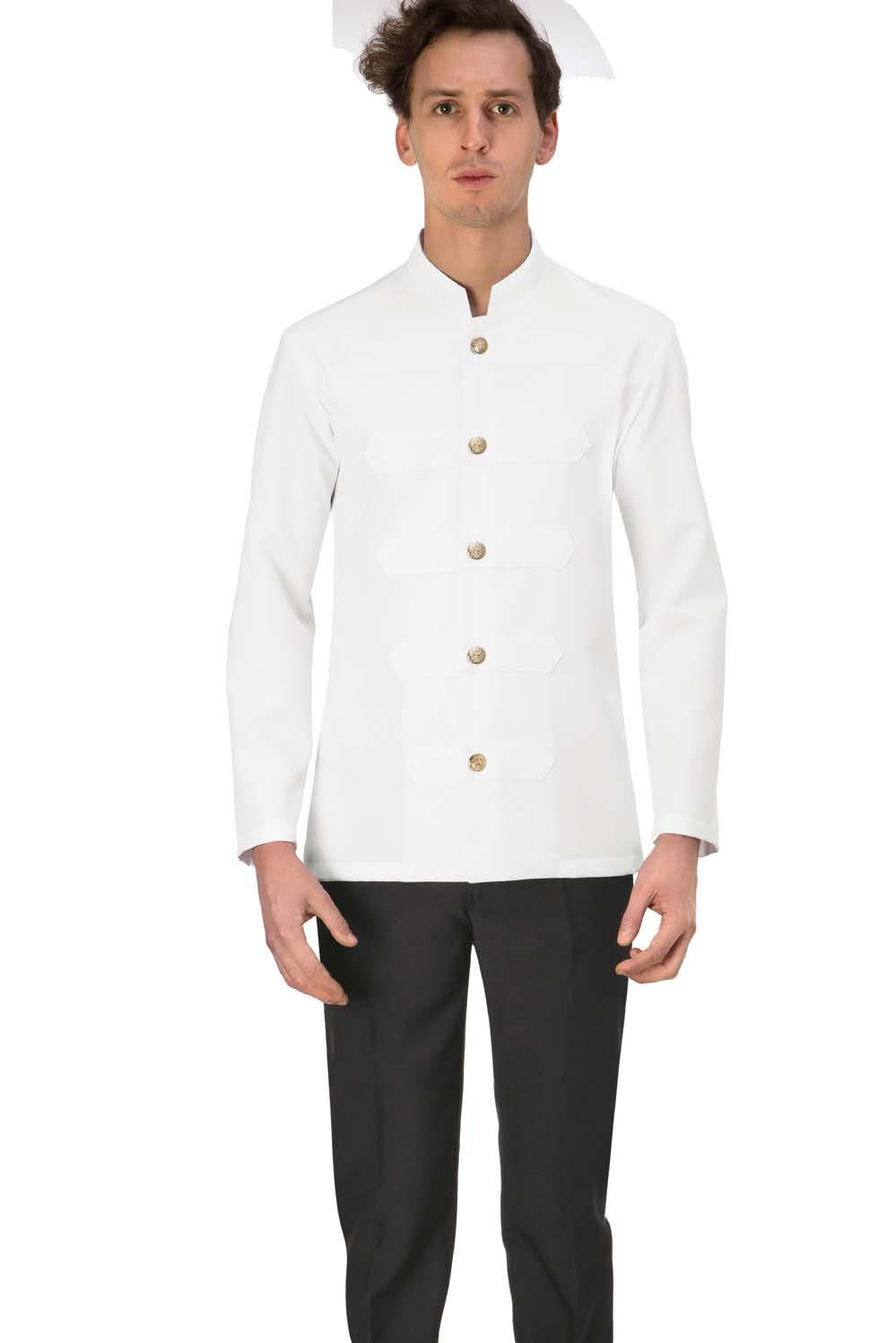 Coreane / Mandarin collar jackets Art. 138 GIACCA PIER PIER JACKET 00 Bianco / White 100% poliestere 100% polyester 220 g / m 2 Art.