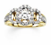 highly-styled, two-tone patterned engagements and