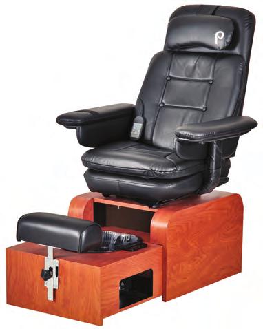 The Napoli features a plush, comfortable seat with adjustable headrest and footrest.