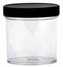 Clear Jar with Lid 300643 Clear plastic jar with black lid. Ideal for glitters and powders.