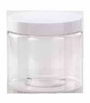 Clear Jar with Lid 300640 Clear plastic jar with black lid. Ideal for glitters and powders. 16 oz.