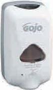 30,000 actuations from three -size batteries (not included). or use with: GOJO 1200-mL Refills.