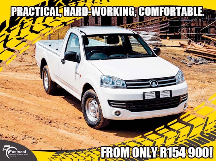Equipped with comfortboosting features such as airconditioning and power steering as standard, our Steed 5 singlecab bakkies also ensure that the driver stays cool, calm and collected.