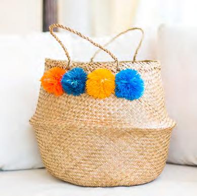 Shackelford Interiors and Shoe Boutique The Pampered Foot Planters Exchange Petite Maison Onigo Imports Raffia hat in yellow and fuschia, $64, PLANTERS EXCHANGE Chanel Cat Eye sunglasses, $275, MIXED