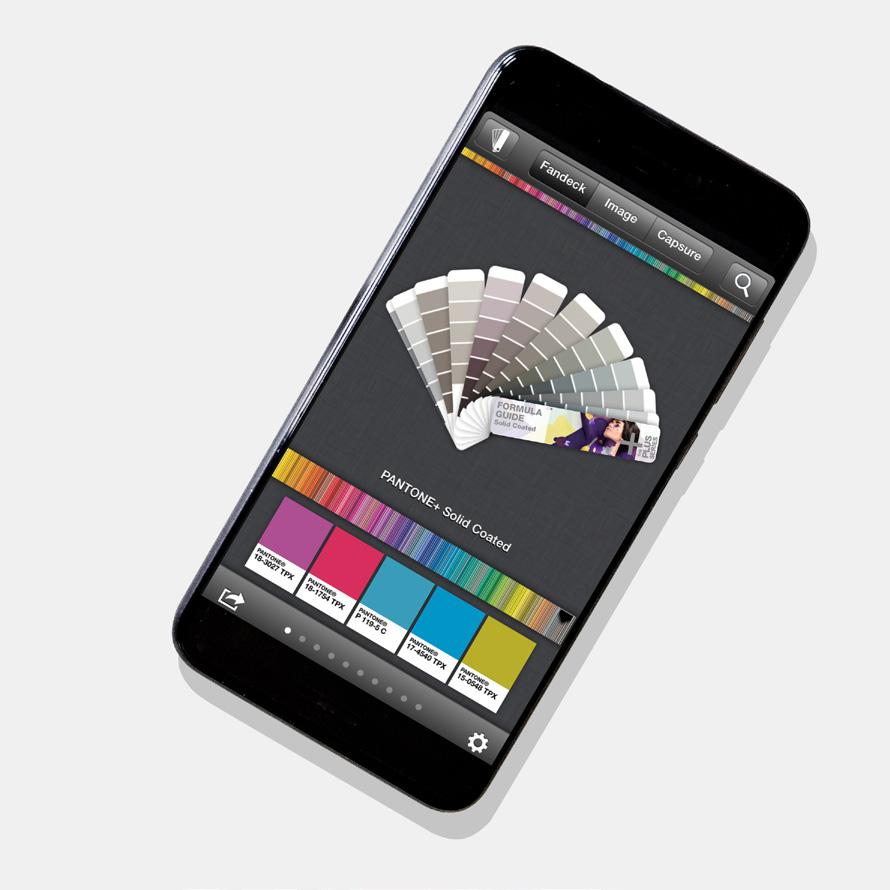 Available in the App Store. A complete set of Pantone Libraries, in your pocket or in production.