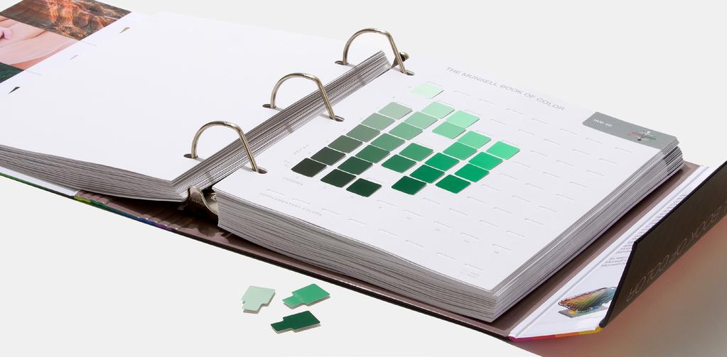 The book includes 1,600 removable color samples, and an easy to follow graphics for understanding where your color is located in the Munsell color space. Glossy Book M40115B $1,150.