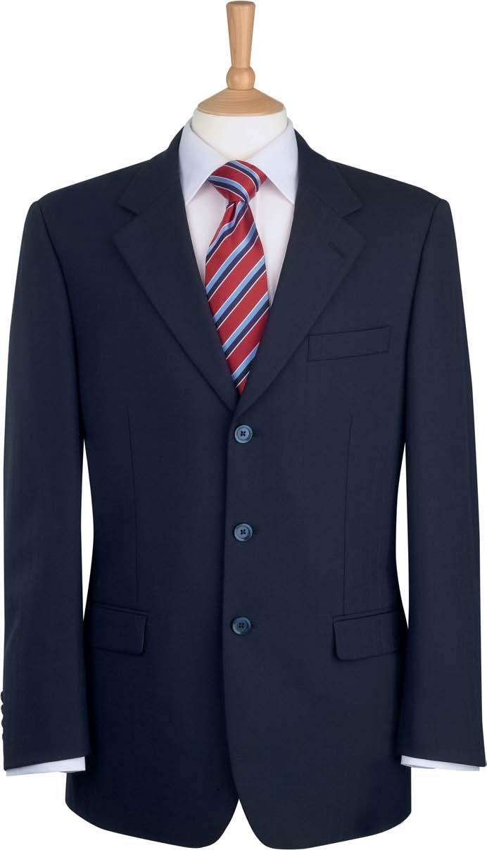 Langham Jacket (Navy) Single breasted jacket, 3 button front, centre vent, 3 inside