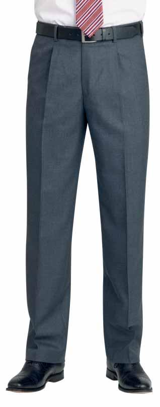 MIX & MATCH men Branmarket Trouser (Mid Grey) Single pleat trouser, easycare, 1 hip pocket, French bearer.