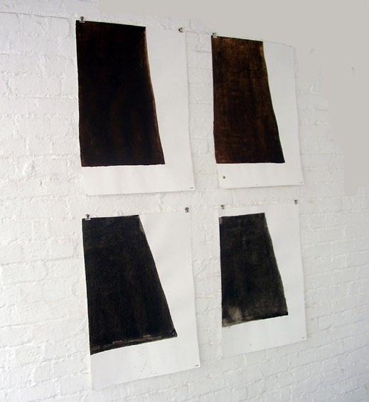 SERIES II Nirox-Cradle rare dark earth, thornbush charcoal and oxgall ink on paper (Total of