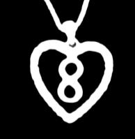 Tone Infinity Pave CZ Heart Necklace