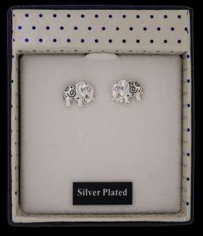 NEW 274726 Silver Plated Lucky Elephant Earrings 274640 Silver Plated Lucky