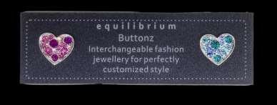 Buttonz Crystal Heart Bracelet