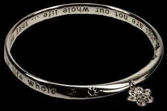 FOOTPRINTS/PAW PRINTS 69760 Silver Plated Bangle Dogs