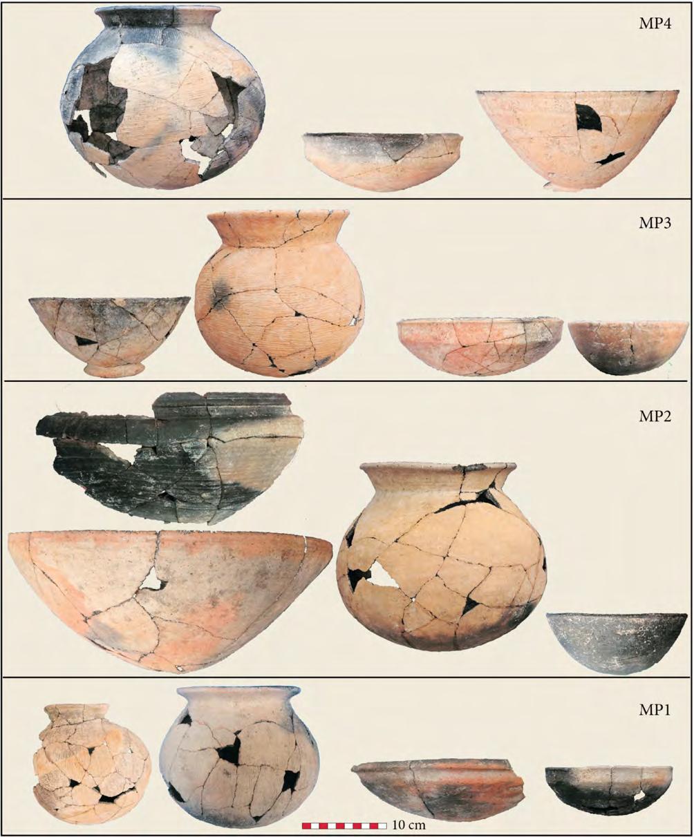 HIGHAM ET AL.: THE EXCAVATION OF NON BAN JAK, NORTHEAST THAILAND - A REPORT ON THE FIRST THREE SEASONS Figure 28: Ceramic vessels from adult burials.