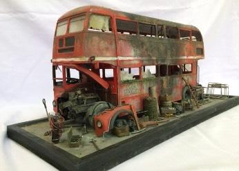 IPMS SALISBURY NEWSLETTER In House Revell Competition Richard did it again with his 1/24 Routemaster Bus in a scrap yard setting.