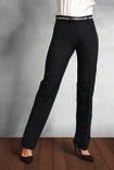 H631 Henbury Ladies Tape Leg Trousers Tape fit. Extended waistband fastening.